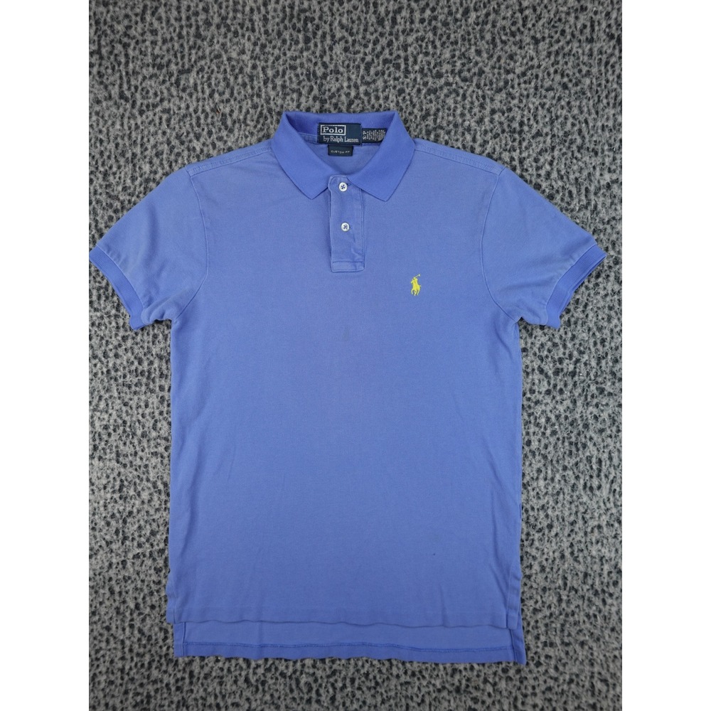 Polo Ralph Lauren Polo Shirt Mens Small Blue Custom Fit Short Sleeve Pique
